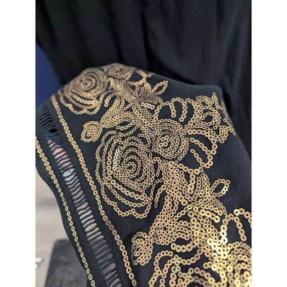 Szā3/4 Torrid Floor Length Sequin Duster Kimono - GORGEOUS! - Picture 5 of 7